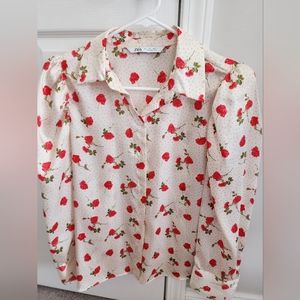 Silk Floral Top
